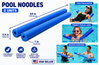 2-pack Jumbo Pool Noodles Assorted Colors 3 4  Diameter X 54  Long Foam Float