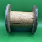 Antique Wide 4x4 Wooden Textile Spool Bobbin Industrial Mill Sewing Decor