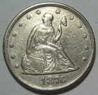   1876 Au  Twenty Cent Piece  Low Mintage 15k  Super Eye Appeal  Free Shipping