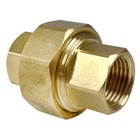 1 2  Npt Female Solid Brass Three Piece Pipe Union Fitting Adapter