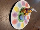 Walt Disney Rare Egg Plate With Winnie The Pooh Salt And Pepper Shakers 