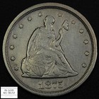 1875 S Silver Twenty Cent Piece 20c - Cleaned