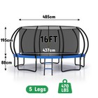 16ft Outdoor Trampolines With Enclosure Net And Ladder   round Trampoline For Kids