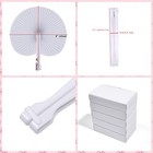 12 Pcs White Paper Fans foldable Handheld Fans For Women round Wedding Decora   