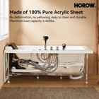 Horow 59   Acrylic Whirlpool Bathtub Alcove Soaking Bath With Left Drain 10 Jets