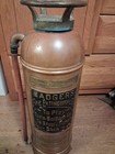 Antique Badger  empty  Fire Extinguisher Brass copper 1920-1930s Cleaned rinsed