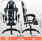 Gaming Chair With Footrest Ergonomic Computer Chair For Adult  Adjustable Headre