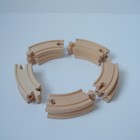 Brio Wooden Railway Straight   Curved Train Track W  Red Bridge Lot Of 31 Pieces