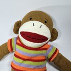 Sock Monkey Plush Dan Dee  Brown Lavender Green Red Orange No Socks No Hat 22 
