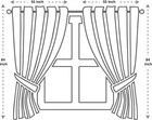 Acquard Luxury Window 2 Panel Set Burgundy Gold Curtain With Attached Valance An