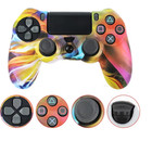 Silicone Rubber Case For Sony Ps4 Controller Cover Shell With 2 Thumbsticks Grip