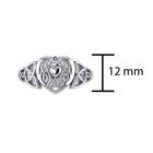 Celtic Claddagh Heart 925 Sterling Silver Ring Fine Love Jewelry
