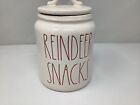New Rae Dunn Holiday Christmas Red Ll  reindeer Snacks  Canister By Magenta New