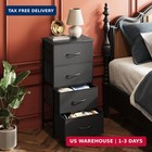 Wlive Small Dresser Nightstand For Bedroom  4 Drawers  Charcoal Black   4 Vertic