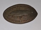 1934 Chicago World s Fair Good Year Blimp Elongated Penny Cent Vintage W  Ticket