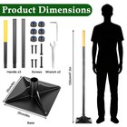 Tamper Tool  Heavy Duty 8 x 8  Steel Ground Tamper Tool For Garden Yard 47  Long