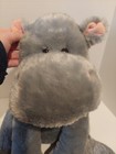Toys R Us Hippo Plush Gray Pink Retired 2016 Cuddly Floppy Sitting Soft Toy 16 