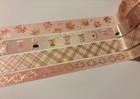 4 Simply Gilded Washi Tape 24    Samples - Maple Blush Coffee Plaid Pink Cute
