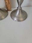 Vintage Pair Web Pewter Weighted Candle Holders 13 Oz Each 6 5  Candlesticks