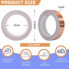 Copper Foil Tape 1  X 65ft Conductive Metal Foil Adhesive Tape For Guitar  Craft