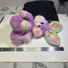 Vintage Happy Mates Bunny Rabbit Plush Toy Rainbow Easter Bunny Stuffed Animal