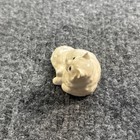 Vintage Persian Cat Kitten Miniature Figurine Blue Eyes Ceramic White 1 5 