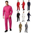 Us Mens Work Overalls Coveralls Boilersuit Warehouse Workerwear Zipper Jumpsuit