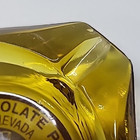 Vtg  Ash Tray Reno Nevada The Chocolate Pit Amber Glass Broasted Chicken Ashtray