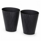 2 Pack 2 25 Gallon Small Trash Can  Black Waste Basket For Home   Office