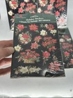 Vintage 1980s Poinsettia Christmas Flowers Stickers Lot Of 4 Packs New