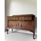Antique Queen Anne Buffet Credenza - Free Shipping