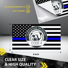 5 Calcoman  as De L  nea Azul Fina C  digo 4  Bandera Estadounidense Delgada L  