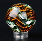 Bryan Trillas Glass Marble filigree Cane uv Reactive orange Green B w 1 0-1 1 In