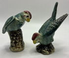 Vintage Salt And Pepper Shakers Bird Parrot Or Parakeet Kitchen Decor Japan Blue