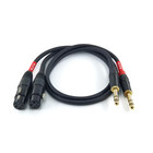 1 4  Trs Male To Xlr Female Balanced Microphone Cable Oxygen Free Copper 2 Pack