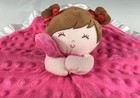 Baby Starters Berry Sweet Lovey Security Blanket Plush Rattle Pink Bumpy Satin