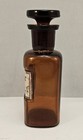 Antique Label Under Glass Amber Apothecary Bottle W t  Co Whitall Tatum