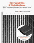 Chain Link Fence Privacy Slats Double-wall With Wings For 8  High Fence Black