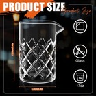 Dandat 17oz Crystal Cocktail Mixing Glass Stirring Pitcher Bar Whiskey Martini