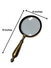 Antique Heavy Brass Magnifying Glass Solid Vintage Magnifier   A Premium Gift