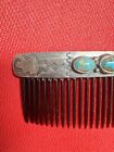 Vintage Sterling Silver   Turquoise Hair Comb