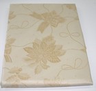 Espana Collection Tablecloth   Christmas Poinsettia Gold   90  Round New