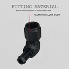 10an Female To 3 8 Barb 90 Degree Hose Fitting Adapter Swivel Aluminum Black