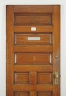 Antique 7 Panel Chestnut Wood Entry Door 84 X 35 625 In 