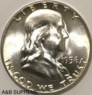 1956 Franklin Half Dollar From Obw Roll Estate Gem Bu Uncirculated 90  Silver