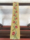 Vintage Wood Luggage Suitcase Folding Rack Stand Needlepoint Poppy Straps