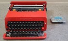 Olivetti Valentine Red Typewriter W  Case Working Clockwork Orange