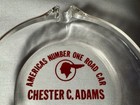 1940 s Pontiac Advertising Glass Ashtray Dealership Chester C Adams Cadiz Ohio