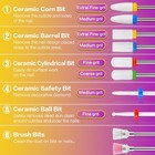 21pcs Nail Drill Bits Sets  3 32 Inch Cuticle Electric File Multicolor