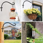 Plant Hangers Outdoor Heavy Duty 2 Pack  Extra Long 12 Inch Cast Iron Hanging Pl